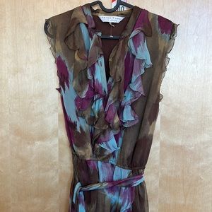 Trina Turk Sleeveless Silk Dress
